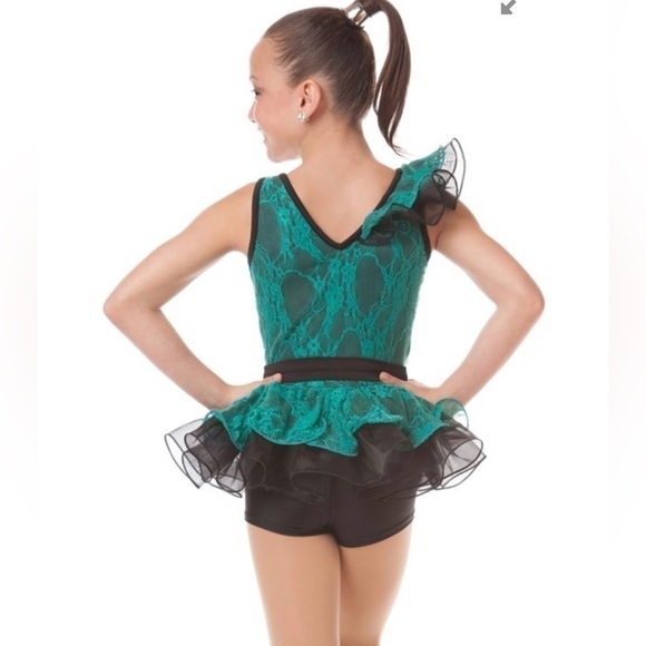Do your thing kelly green dance costume Laylas costumes size small - Picture 8 of 13